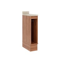Balcão de Cozinha Modulado c/ Tampo Bella 2612 c/ Porta Toalha 20cm Nogal - Carraro