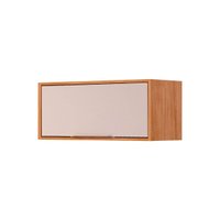Armário Aéreo Cozinha Modulado Esplendida Geladeira c/ 1 Portas Basculante 80cm Cinamomo/Off White - MGM