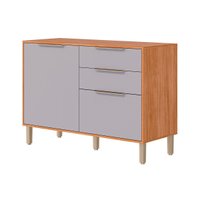 Balcão de Cozinha Modulado c/ Tampo Divina c/ 2 Portas e 2 Gavetas 120 cm Cinamomo/Platina - MGM