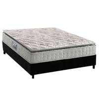 Cama Box Viúva: Colchão Espuma D33 D Angelis Anjos Orthosono + Base CRC Suede Black (128x188)