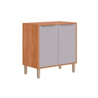 Balcão de Cozinha Modulado c/ Tampo Divina c/ 2 Portas 80 cm Cinamomo/Platina - MGM