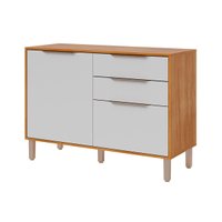 Balcão de Cozinha Modulado c/ Tampo Divina c/ 2 Portas e 2 Gavetas 120 cm Cinamomo/Branco - MGM