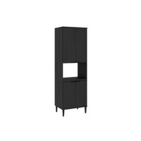 Torre Quente de Cozinha Paneleiro Alpha 2514 c/ 1 Forno e 4 Portas 70cm Preto - Carraro