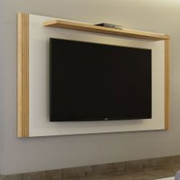 Painel para TV Até 60 Polegadas Diamantina 1 Prateleira Cinamomo/Off White - Valdemoveis