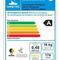 Máquina de Lavar - Brastemp 16kg Cinza Platinum com Tecnologia Flex Wash e Ciclo Tira Manchas Advanced - BWY16A9