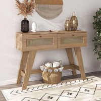 Aparador Buffet 110cm 2 Gavetas Retrô Multimóveis CR50125 Carvalho