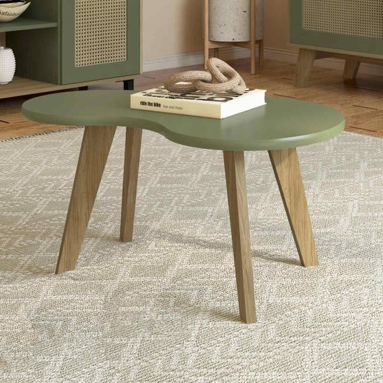 Mesa de Centro 91cm com Pés Retrô Multimóveis CR45312 Menta