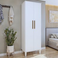 Armário Multiuso Aurora 2 Portas 5 Prateleiras Branco - Panorama Móveis