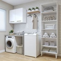 Lavanderia Completo Belém 2 Portas 6 Prateleiras Branco - Panorama Móveis