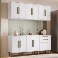 Cozinha Compacta Lorena 11 Portas 2 Gavetas Branco - Panorama Móveis
