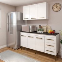 Cozinha Compacta Maceió 6 Portas 3 Gavetas Branco - Panorama Móveis