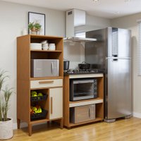 Cozinha Compacta Vila Velha 1 Porta e 1 Gaveta Nature - Panorama Móveis