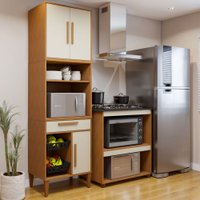 Cozinha Compacta Santo André Com 3 Portas 1 Gaveta - Panorama Móveis