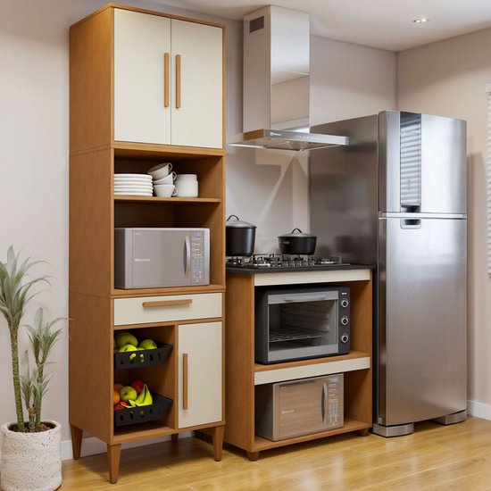Cozinha Compacta Santo André Com 3 Portas 1 Gaveta - Panorama Móveis
