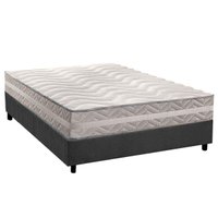 Cama Box Casal: Colchão Ortopédico Paropas D28 / Master Prata Double Face 25 + Base CRC Suede Gray (138x188)