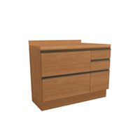 Kit Cozinha Modulada 2 Peças Maxxi (1Balcão+1Complemento) C2P39 Canela-Kappesberg