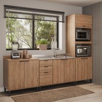 Conjunto Balcões Miami Loft Carraro Freijó