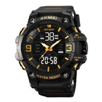 Relógio Masculino Relógio Skmei AnaDigi 2222 Preto e Dourado