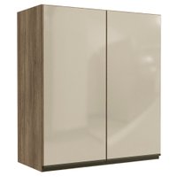 Armario Aereo 2P Vidro 80 cm MDP Maxxi G765 Nogal Kappesberg