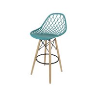 Banqueta OR-6618 em Polipropileno e Base de Madeira OR Design