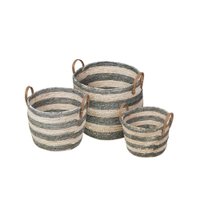 Kit 3 Cestos OR-5506 em Fibra Natural Seagrass OR Design