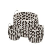 Kit 3 Cestos OR-5509 em Fibra Natural Seagrass OR Design