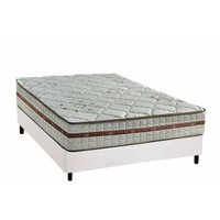 Cama Box Casal: Colchão Molas MasterPocket Ensacadas D Angelis Anjos Classic + Base CRC Courano White (138x188)
