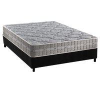 Cama Box Casal: Colchão Molas MasterPocket Ensacadas D Angelis Anjos Royal + Base CRC Suede Black (138x188)