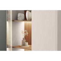 Rack Bancada p/ TV até 45 Pol Mondrian 1.36 c/ 1 Porta e 2 Nichos 136cm Off White Mr/Freijo - Caemmun