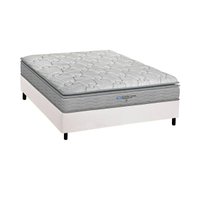 Cama Box Casal: Colchão Espuma D45 Probel Anatômico Guarda Costas Próextreme Plus + Base CRC Courano White (138x188)