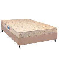 Conjunto Box Casal: Colchão Espuma Luckspuma D26 Serene + Base CRC Suede Clean (138x188)