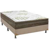 Cama Box Casal: Colchão Molas SuperPocket Ensacadas Ortobom Gold Ultragel + Base CRC Suede Clean (138x188)
