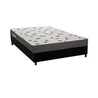 Conjunto Box Casal: Colchão Espuma Ortobom D33 Light Saúde + Base CRC Suede Black (138x188)