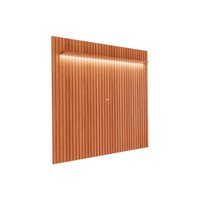 Painel Home p/ TV até 84 Pol Maragogi Ripado 2.3 c/ Led e Prateleira 230cm Cinamomo - Permóbili