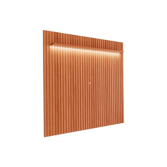 Painel Home p/ TV até 84 Pol Maragogi Ripado 2.3 c/ Led e Prateleira 230cm Cinamomo - Permóbili