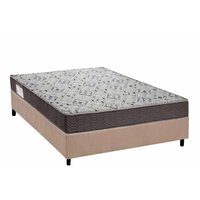 Cama Box Viúva: Colchão Ortopédico Ortobom D45 ISO 150 Mega Firme + Base CRC Suede Clean (128x188)