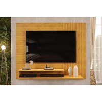 Painel Home p/ TV até 50 Polegadas Nando Ripado c/ Prateleira 136x107cm Cedro - DJ Móveis