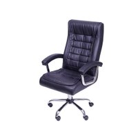 Cadeira Office OR-3321 com Molas Revest PU Rodízio OR Design - Preto
