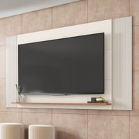 Painel para TV 65 Polegadas Mondrian 1 Prateleira Off White/Freijó - Caemmun