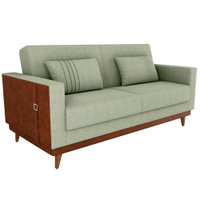 Sofa Cama 2 Lugares 203 cm Esther Boucle Oliva Corino Whisk Milani Store