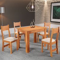Mesa de Jantar 4 Lugares Neide Mel/Nude 26292 - Pnr Móveis