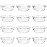 Kit 12 Cumbucas de Vidro 180ml Pearl Bowls Transparentes Wol
