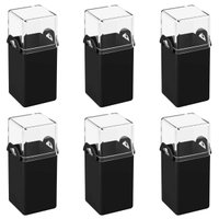 Kit 6 Paliteiros de Mesa 70ml Preto Plástico 5x4x9cm Coza Re