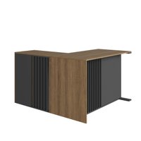 Conjunto para Escritório com 2 Peças Mesa L Armário Alto com