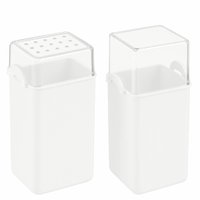 Kit Paliteiro e Saleiro de Mesa 70ml Branco Coza Plástico Di