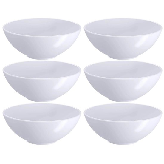 6 Molheiras Plástico 120ml Branco Bowl Porta Molhos Caldas M