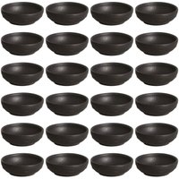 Kit 24 Ramequins 70ml Cerâmica Orgânico Preto Matte Restaura
