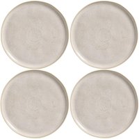 Kit 4 Pratos Rasos 27cm Cerâmica Bio Latte Off White Porto B