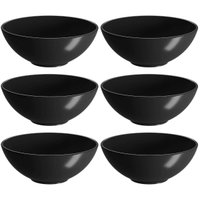 Kit 6 Bowls 120ml Molheiras Plástico Preto Coza Servir Calda