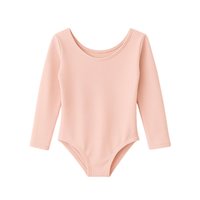 Collant Manga Longa Infantil  Forro Rosa Bailarina Poliam